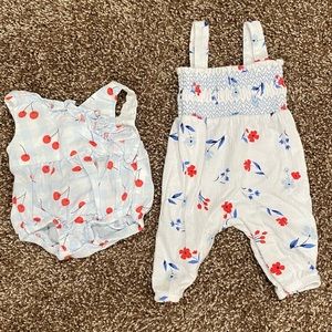 Newborn Red White and Blue Rompers